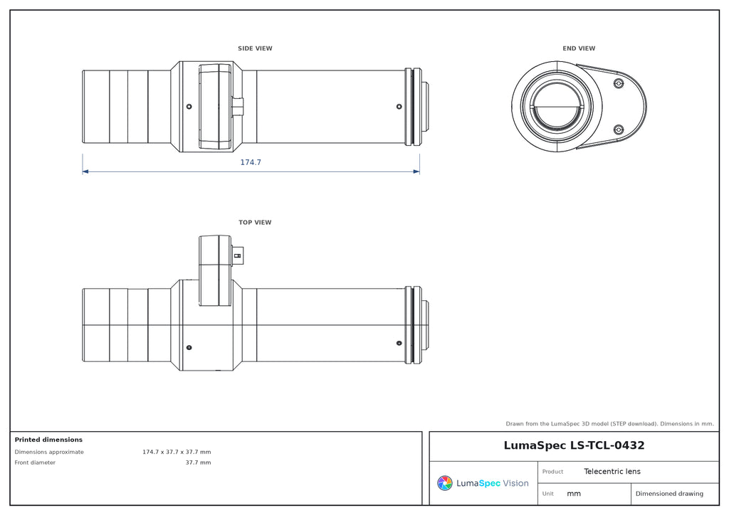LS-TCL-0432 dimensions (mm)