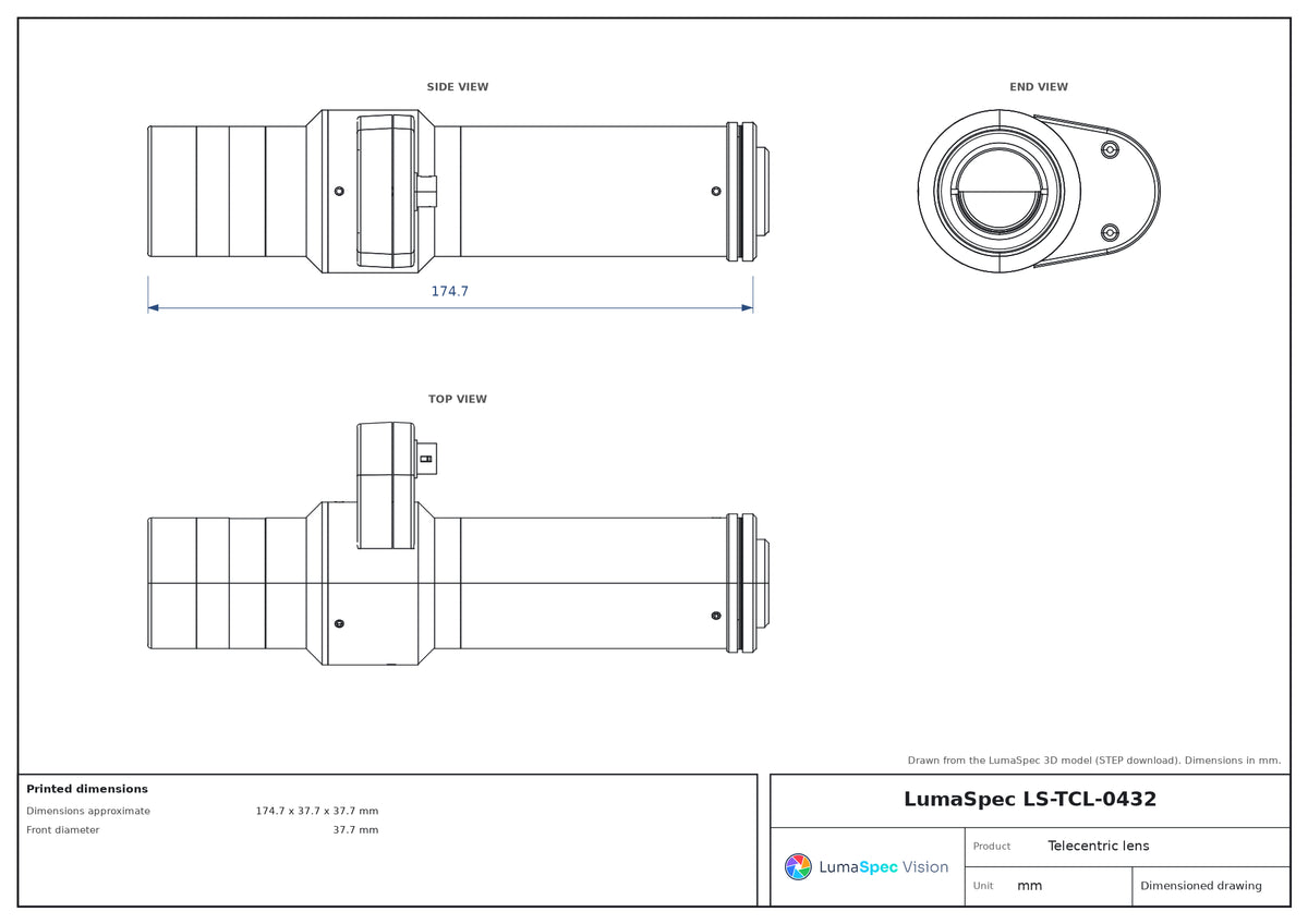 LS-TCL-0432 dimensions (mm)
