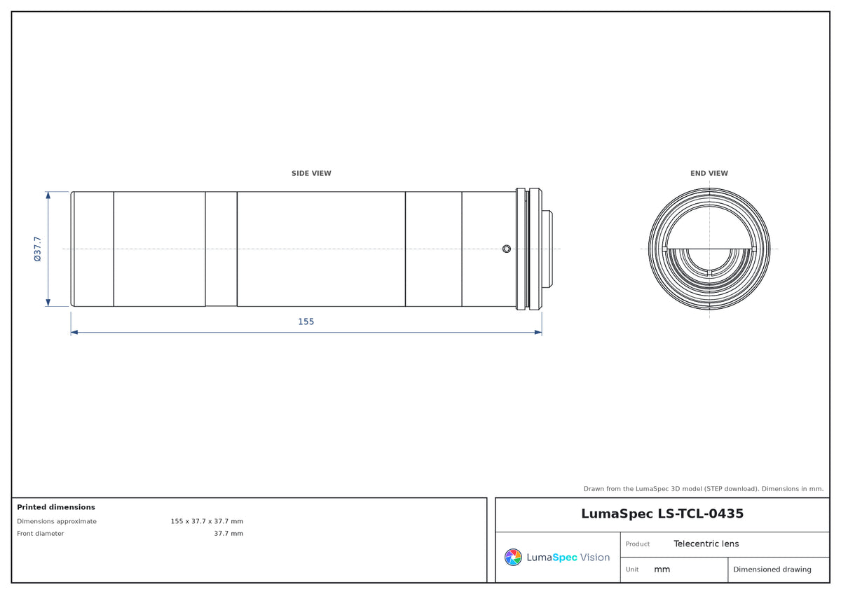 LS-TCL-0435 dimensions (mm)