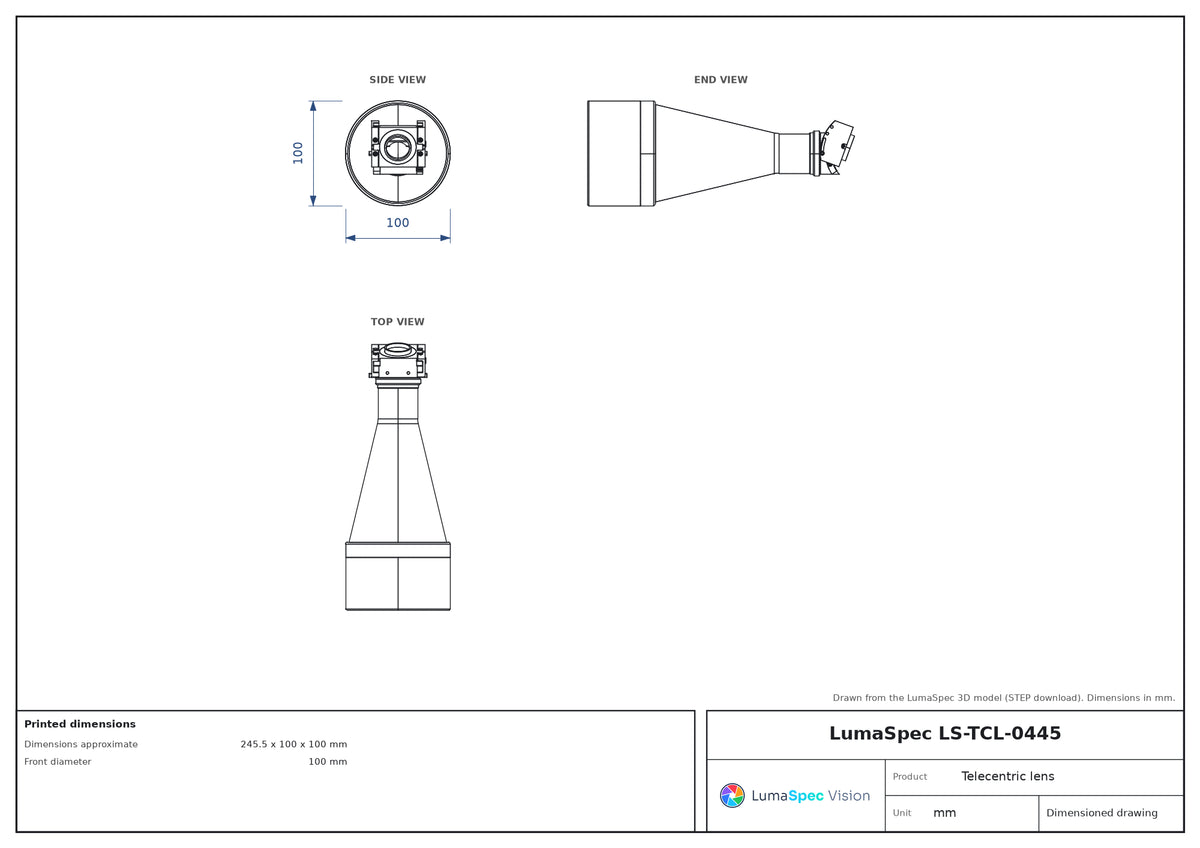 LS-TCL-0445 dimensions (mm)