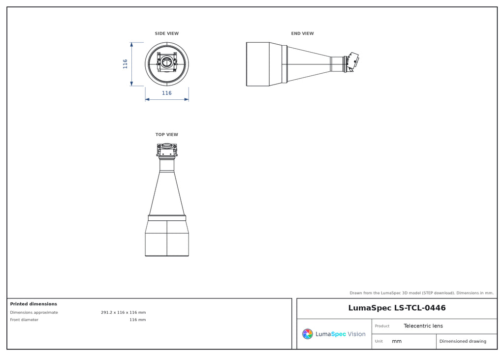 LS-TCL-0446 dimensions (mm)
