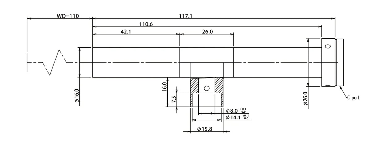 LS-TCL-0503 dimensions (mm)