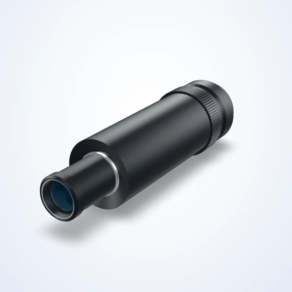 1.5x telecentric lens, coaxial port, WD 110 mm