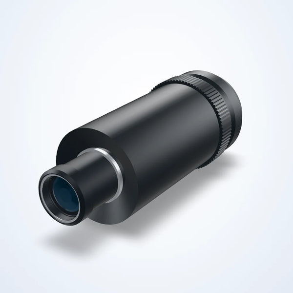 2x telecentric lens, coaxial port, WD 110 mm