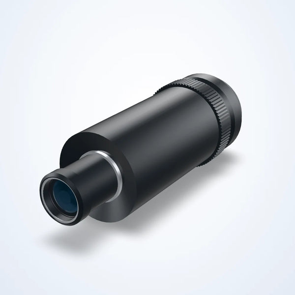 2x telecentric lens, coaxial port, WD 65 mm
