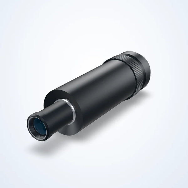2x telecentric lens, WD 150 mm, coaxial port