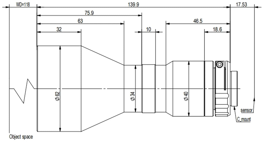 LS-TCL-2438 dimensions (mm)