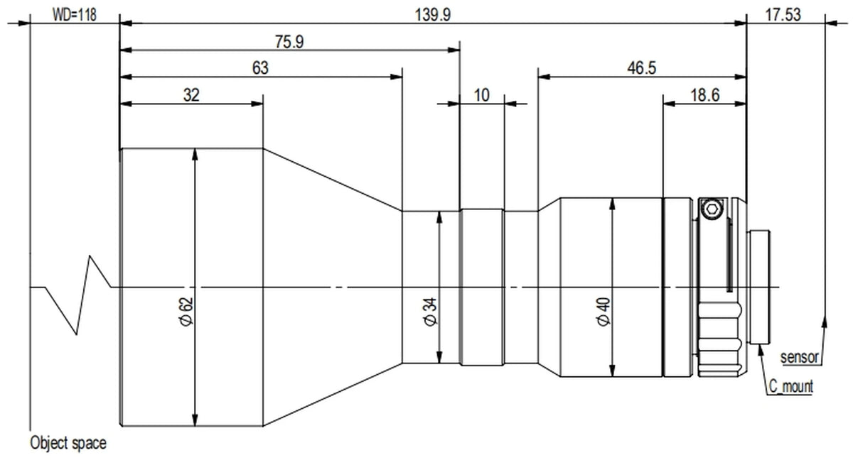 LS-TCL-2438 dimensions (mm)