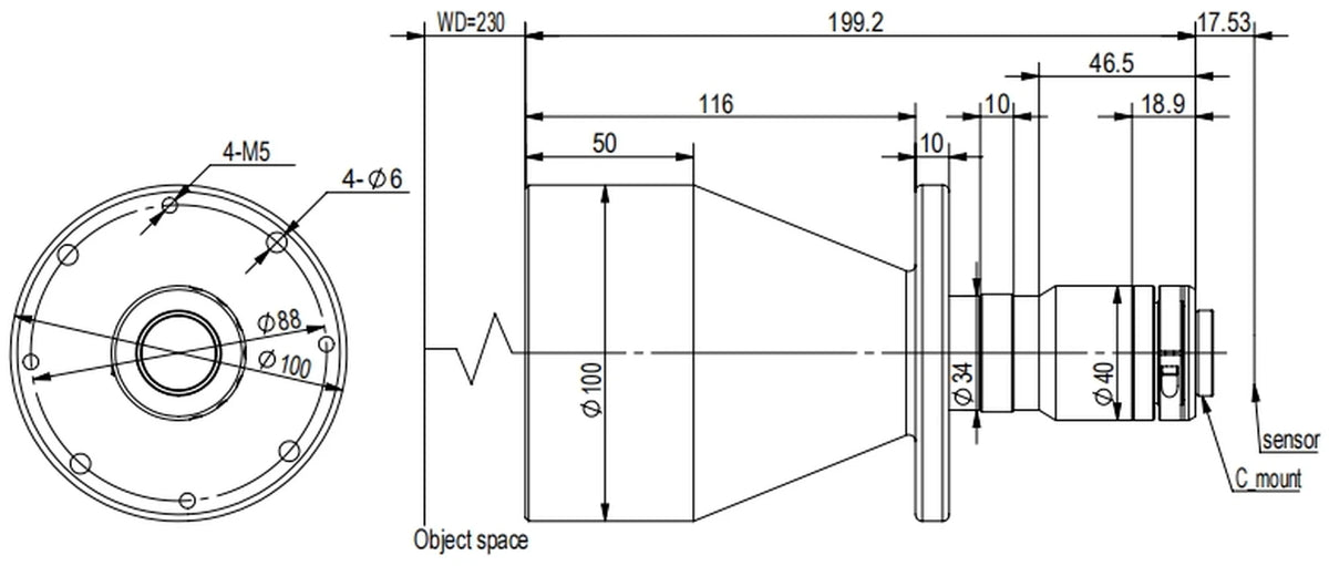 LS-TCL-2447 dimensions (mm)