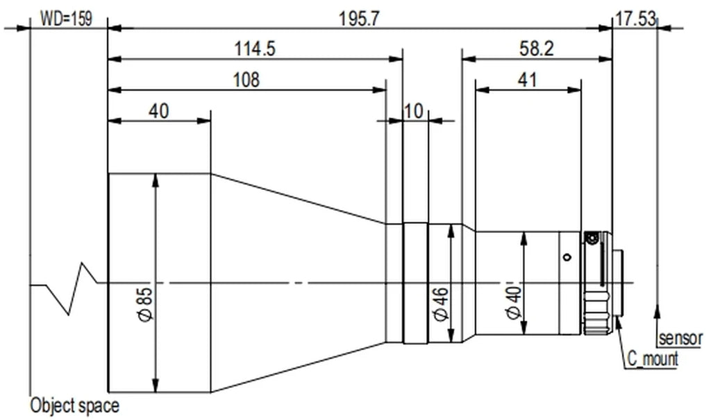 LS-TCL-2487 dimensions (mm)