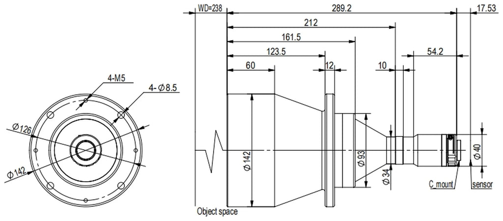 LS-TCL-2491 dimensions (mm)