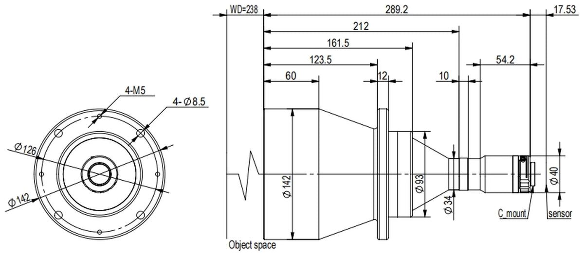 LS-TCL-2491 dimensions (mm)