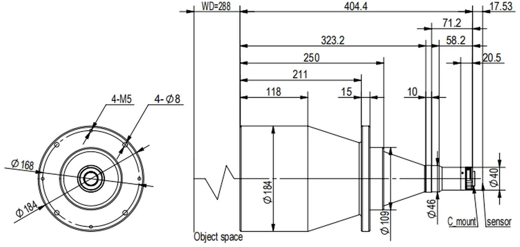 LS-TCL-2493 dimensions (mm)
