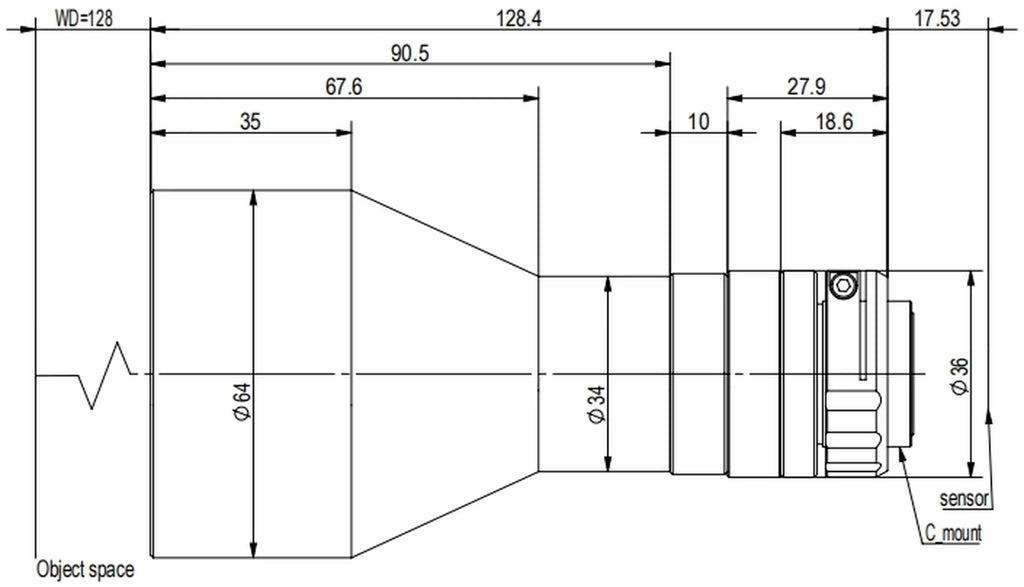 LS-TCL-2523 dimensions (mm)