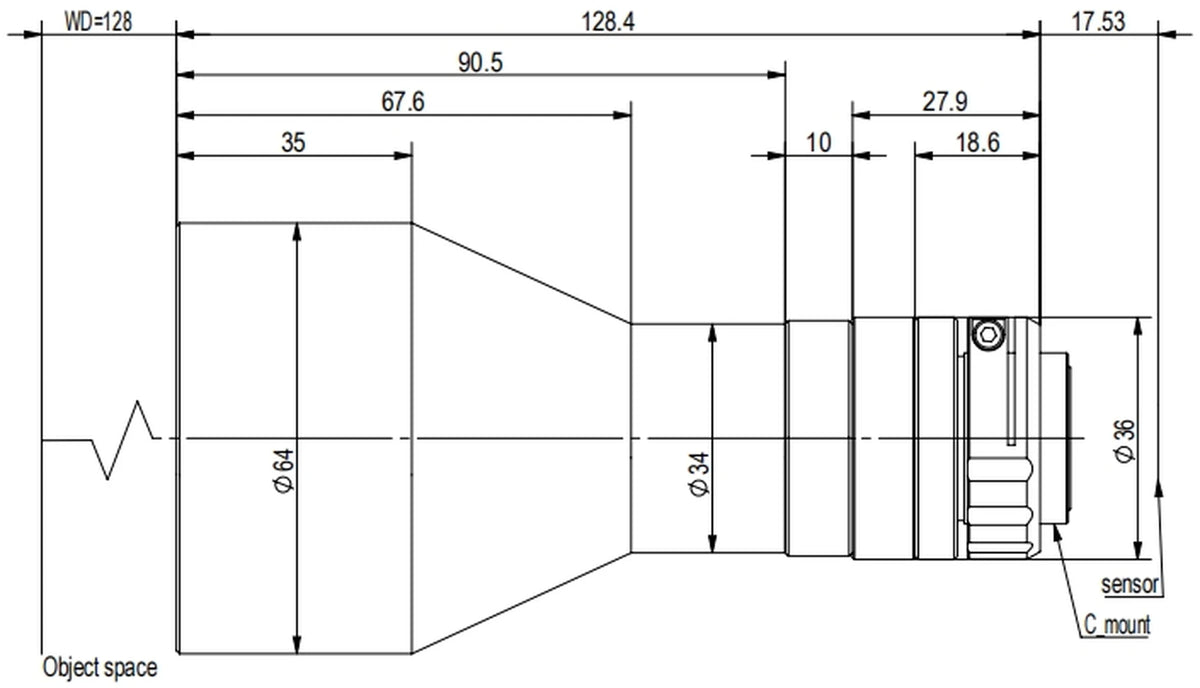 LS-TCL-2523 dimensions (mm)