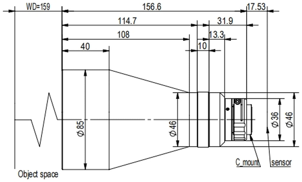 LS-TCL-2526 dimensions (mm)