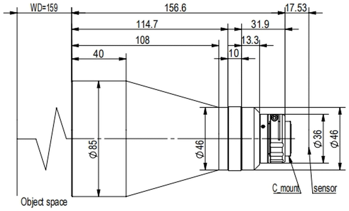 LS-TCL-2526 dimensions (mm)