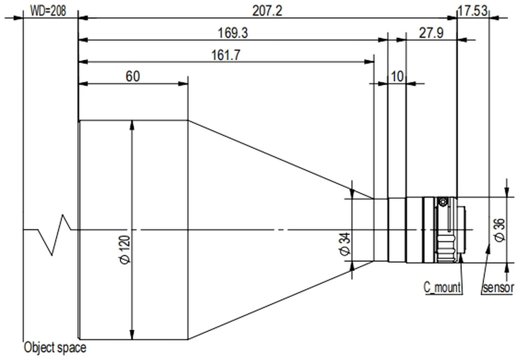 LS-TCL-2529 dimensions (mm)