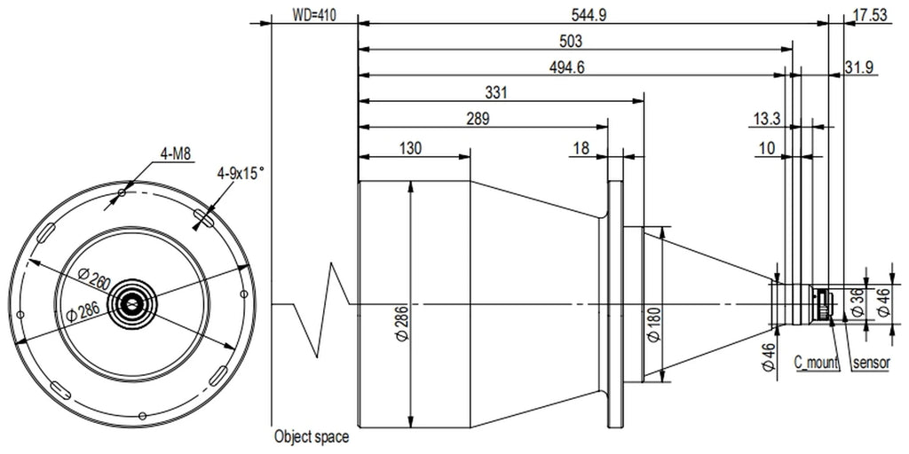 LS-TCL-2535 dimensions (mm)