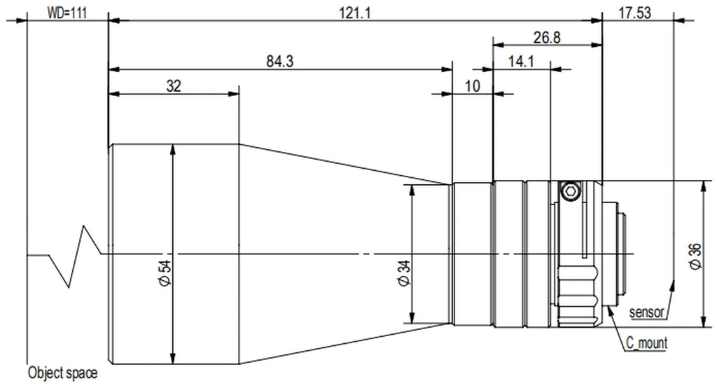 LS-TCL-2557 dimensions (mm)