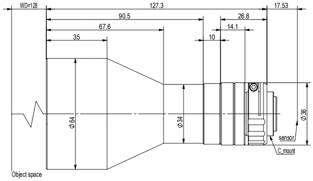 LS-TCL-2559 dimensions (mm)