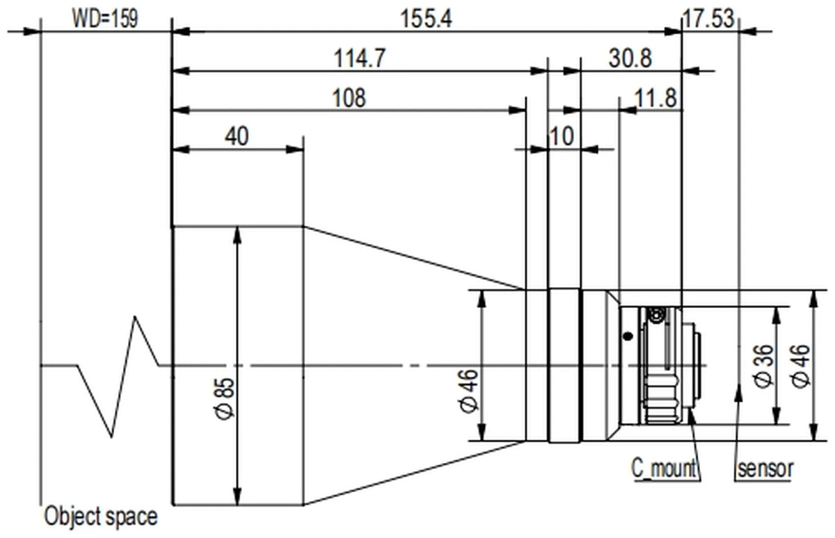 LS-TCL-2562 dimensions (mm)