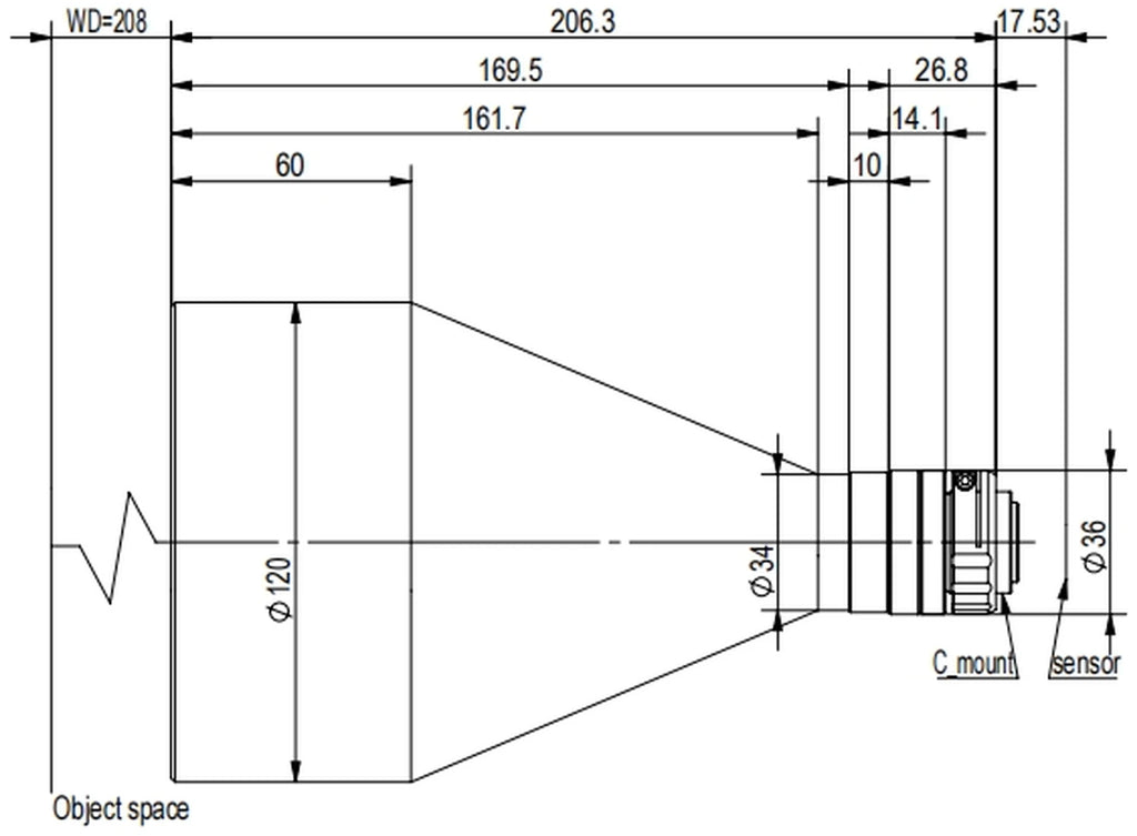 LS-TCL-2565 dimensions (mm)
