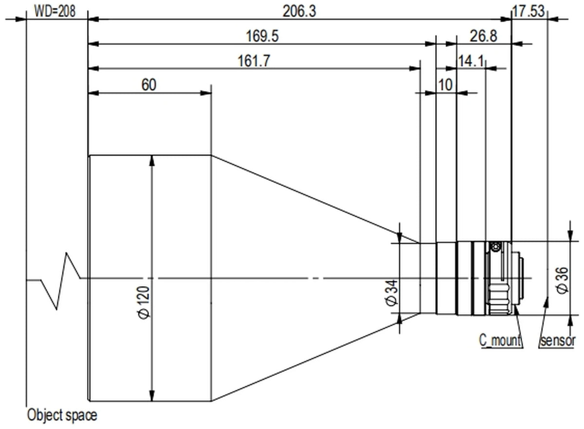LS-TCL-2565 dimensions (mm)