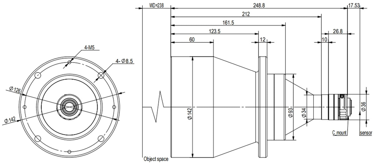LS-TCL-2566 dimensions (mm)