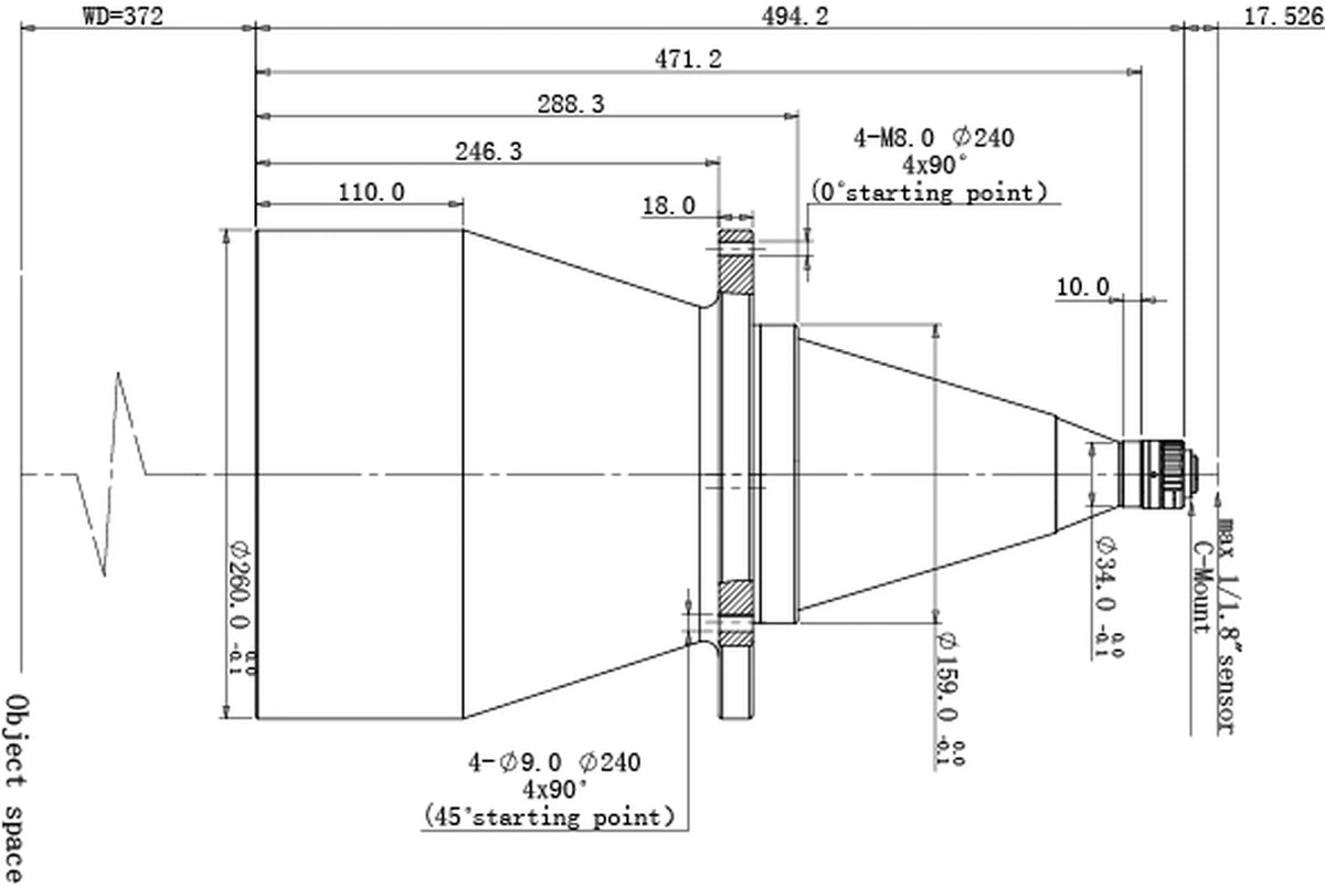 LS-TCL-2589 dimensions (mm)