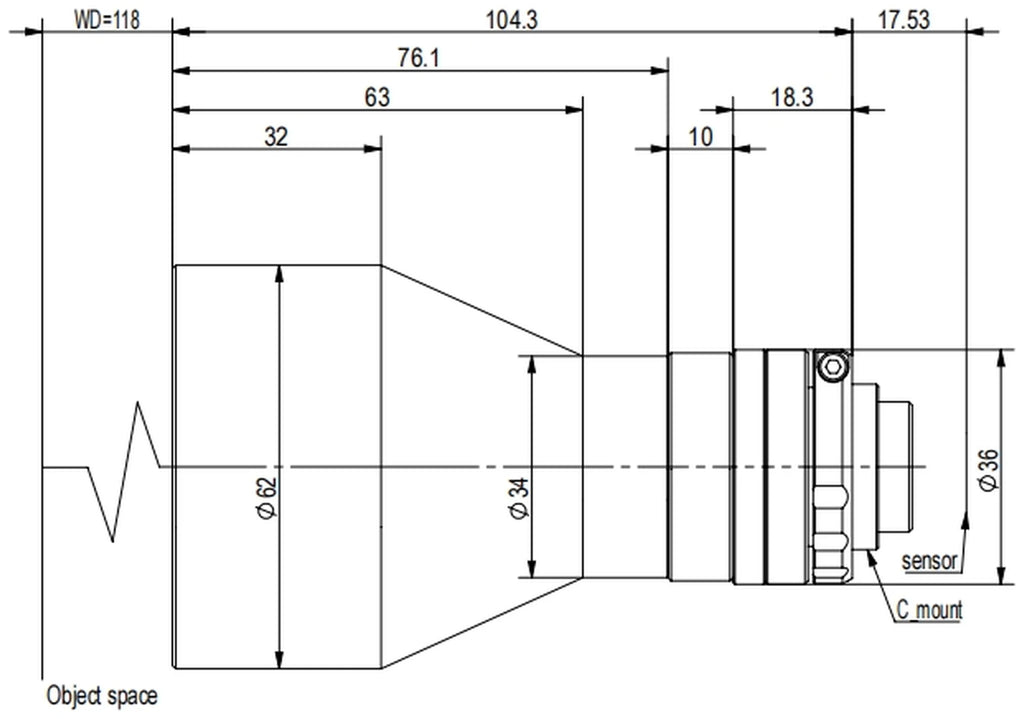 LS-TCL-2595 dimensions (mm)