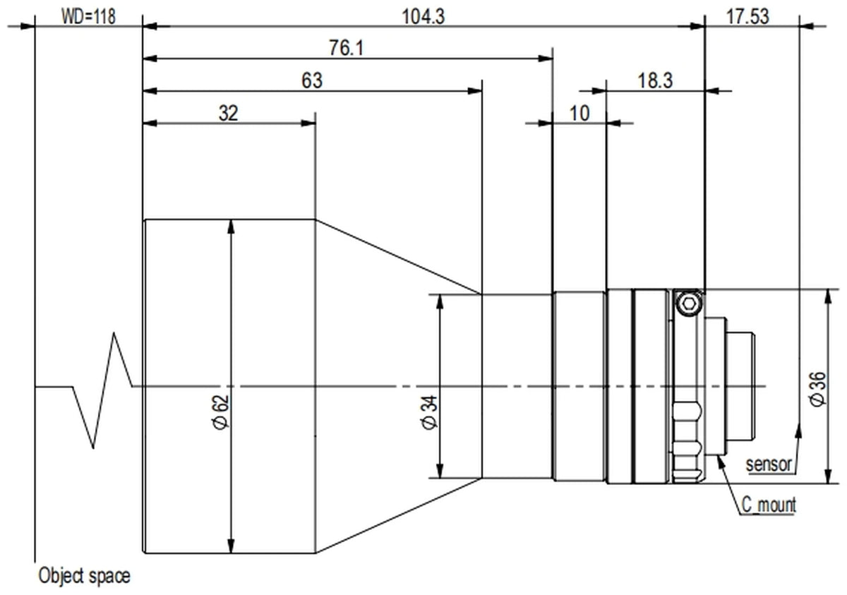 LS-TCL-2595 dimensions (mm)