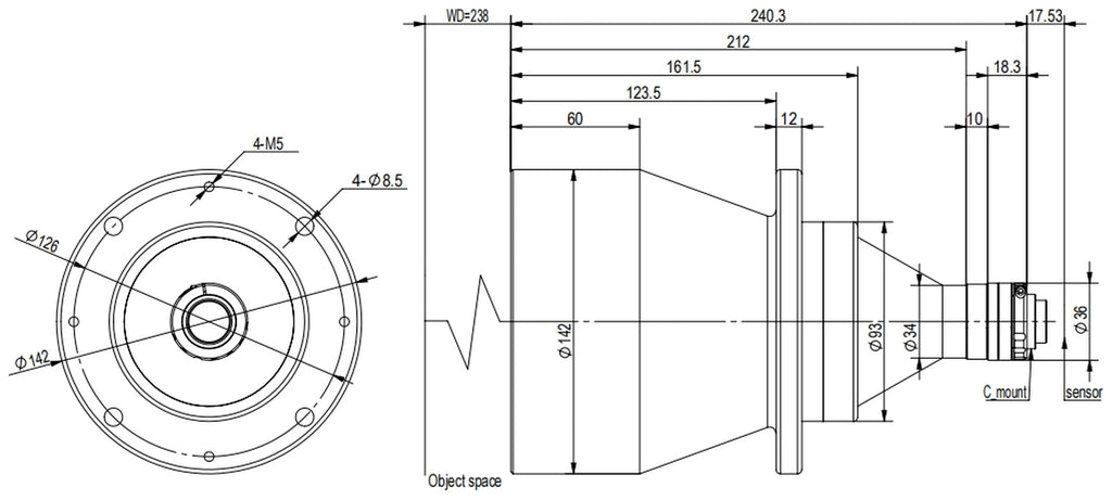 LS-TCL-2602 dimensions (mm)