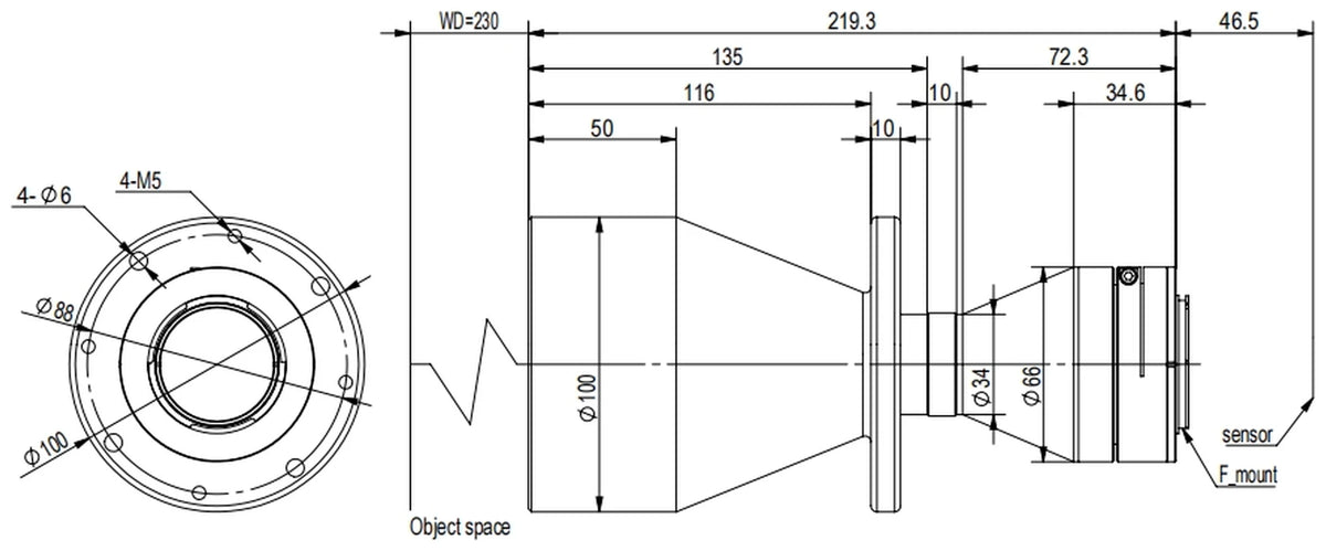 LS-TCL-2652 dimensions (mm)
