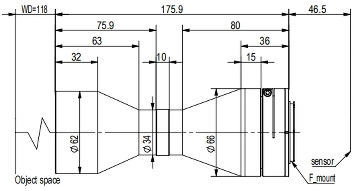 LS-TCL-2658 dimensions (mm)