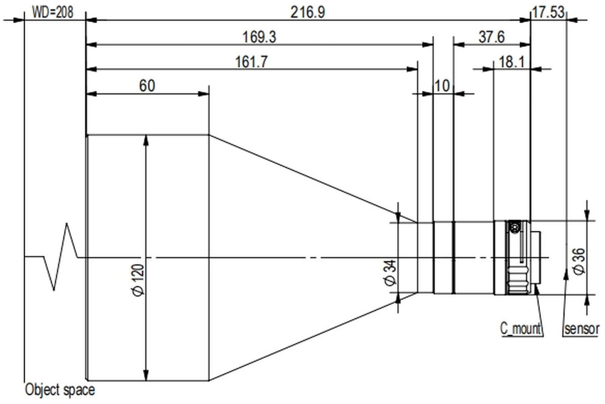 LS-TCL-2714 dimensions (mm)