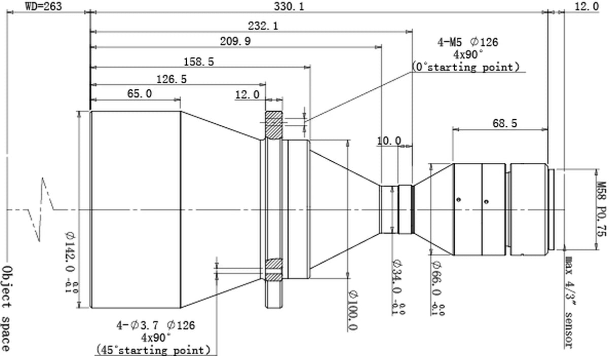 LS-TCL-2758 dimensions (mm)