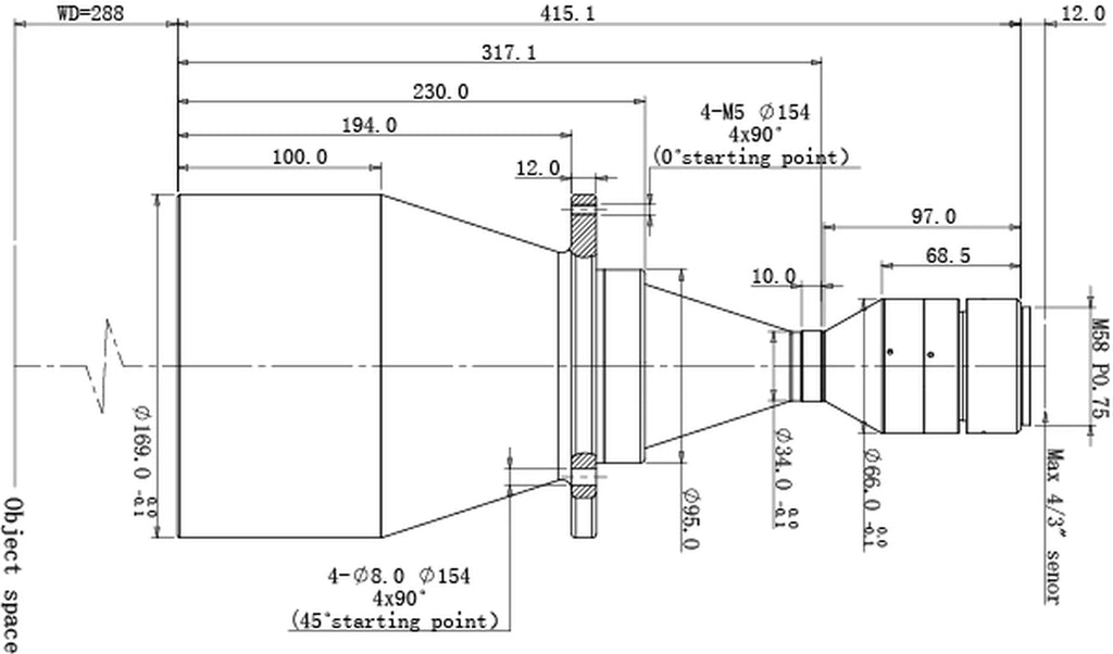 LS-TCL-2760 dimensions (mm)