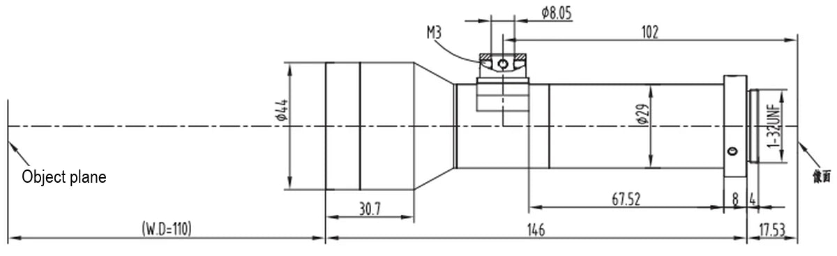 LS-TCL-2832 dimensions (mm)