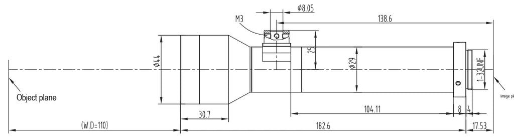 LS-TCL-2834 dimensions (mm)