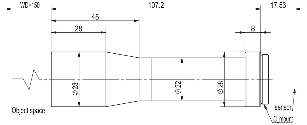 LS-TCL-2847 dimensions (mm)