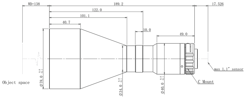 LS-TCL-2486 dimensions (mm)