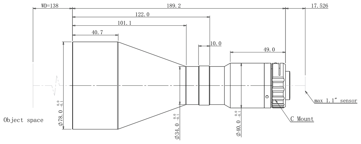 LS-TCL-2486 dimensions (mm)