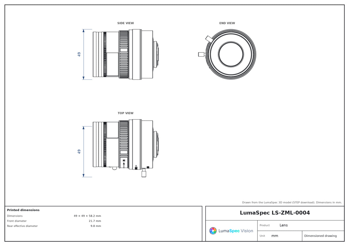 LS-ZML-0004 dimensions (mm)