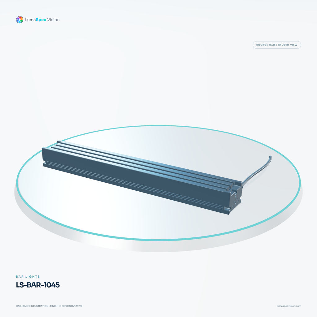 LS-BAR-1045 — Bar lights, 3D view 3. CAD-based illustration; finish is representative.