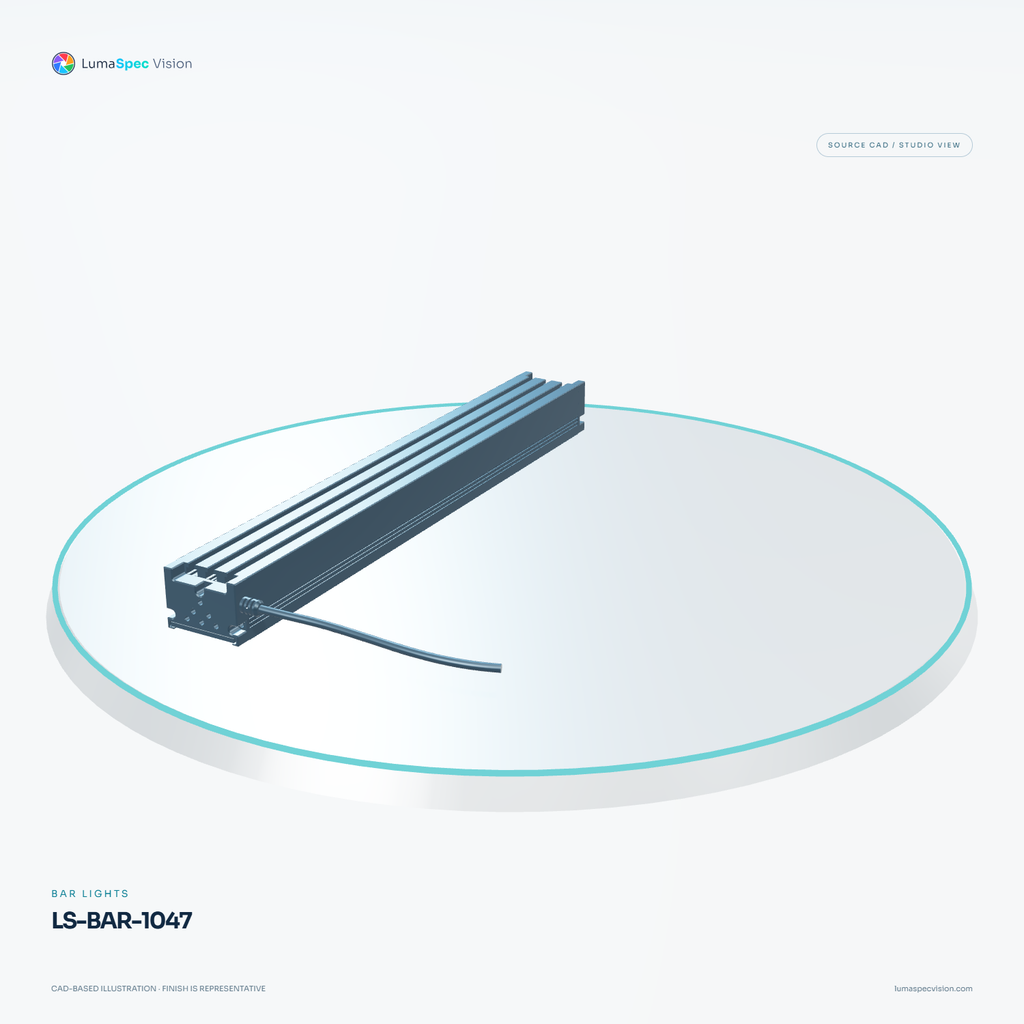 LS-BAR-1047 — Bar lights, 3D view 2. CAD-based illustration; finish is representative.
