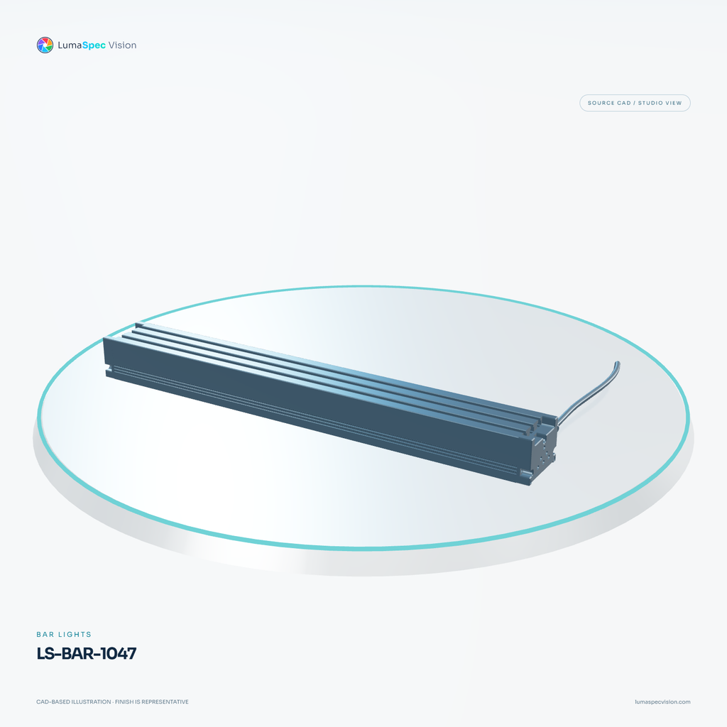 LS-BAR-1047 — Bar lights, 3D view 3. CAD-based illustration; finish is representative.