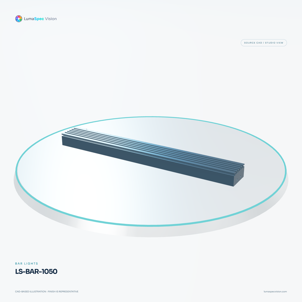 LS-BAR-1050 — Bar lights, 3D view 3. CAD-based illustration; finish is representative.