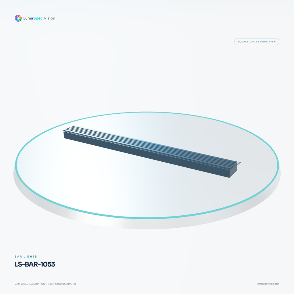 LS-BAR-1053 — Bar lights, 3D view 3. CAD-based illustration; finish is representative.