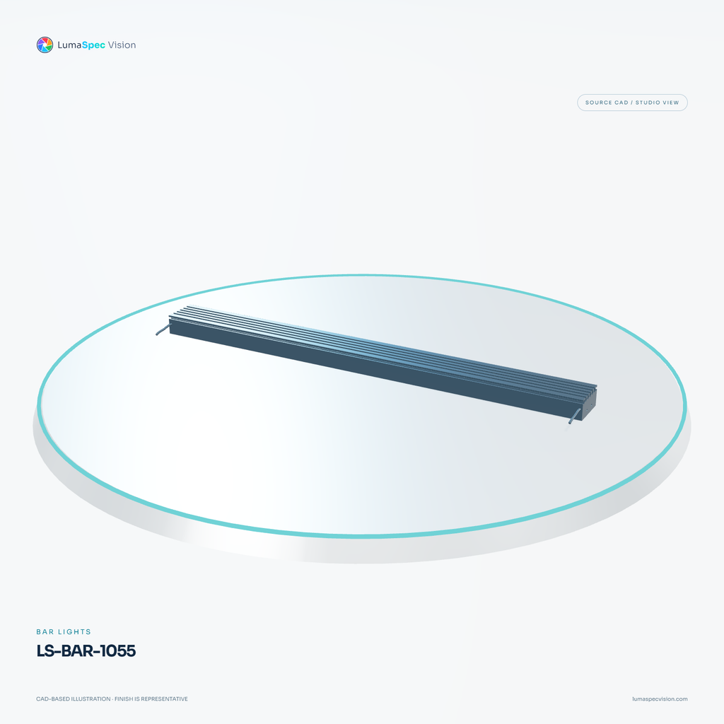 LS-BAR-1055 — Bar lights, 3D view 1. CAD-based illustration; finish is representative.